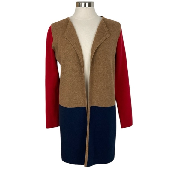 J. Crew Vanessa Colorblock Long Cardigan - Picture 1 of 11